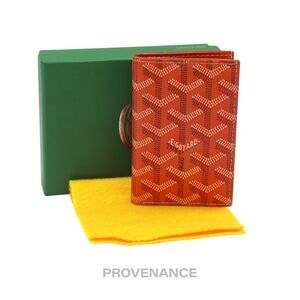 🔴 Goyard Saint Pierre Card Wallet - Orange Goyardine